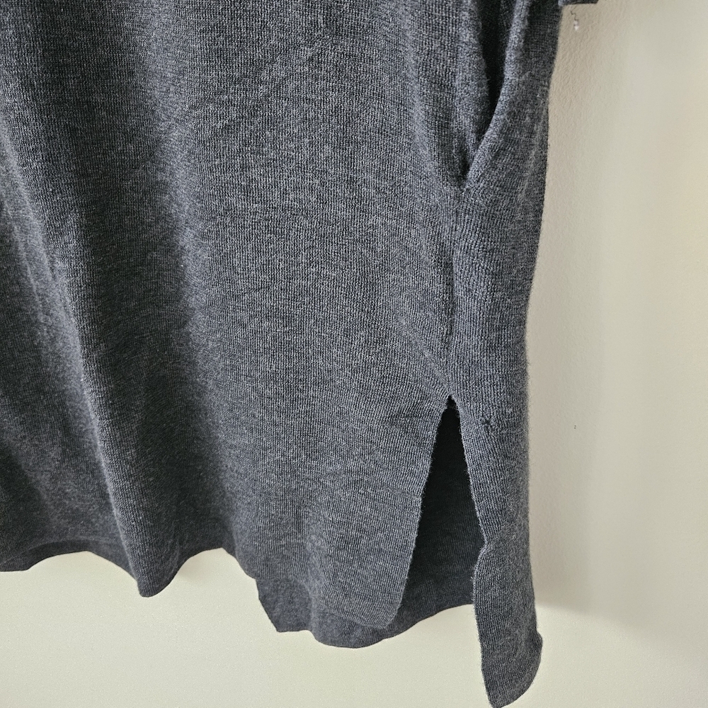 MM LaFleur Gray 100% Merino Wool Open Front Cardigan - Picture 12 of 12